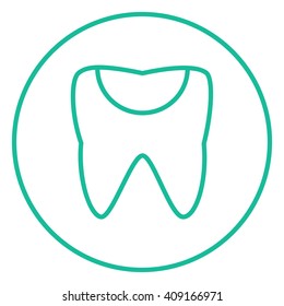 Tooth decay line icon.