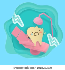 tooth with decay problem on the green background