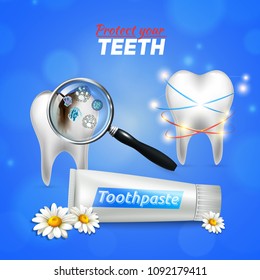 Tooth Dental Care Realistic 