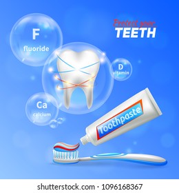 Tooth Dental Care Realistic 