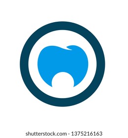 Tooth or Dental Clinic Logo, Dentist Medical Doctor Concept, Vector Icon