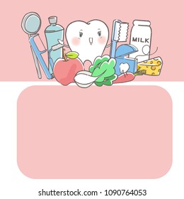 tooth with dental concept on the white background