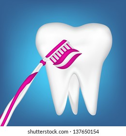tooth. dental design elements. vector mesh illustration