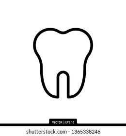 Tooth Dental Icon Vector Illustration Logo Template