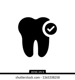 Tooth Dental Icon Vector Illustration Logo Template