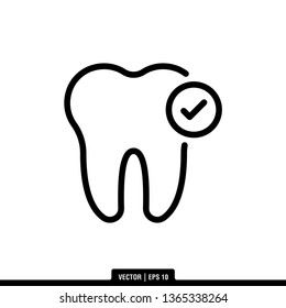 Tooth Dental Icon Vector Illustration Logo Template