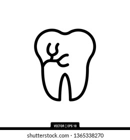 Tooth Dental Icon Vector Illustration Logo Template