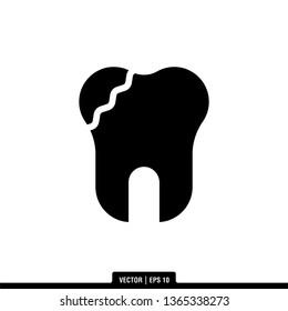 Tooth Dental Icon Vector Illustration Logo Template