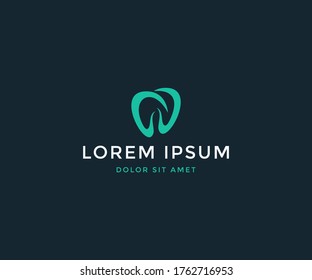 Tooth dental logo design template vector