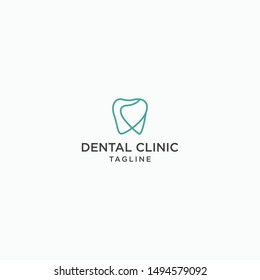 Tooth Dental Logo Icon Design Template.  Simple, Modern, Minimalist - Vector
