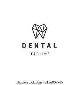 Tooth of dental logo icon design template flat vector