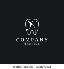 Tooth dental logo icon design template flat vector