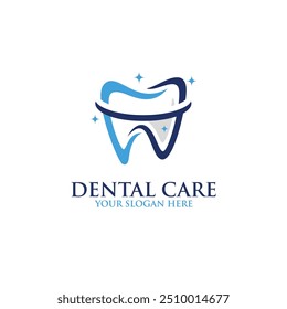 Ilustración vectorial dental del logotipo del diente