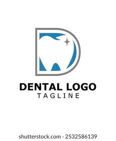 Ilustração do vetor do logotipo dentário dentário do dente