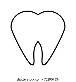Tooth dental symbol