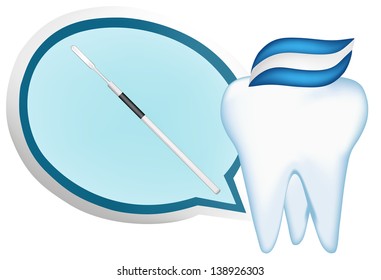 tooth and dental tools. eps10 vector illustration
