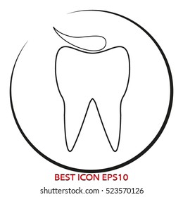 tooth, dentistry, nursing, vector icon, eps10