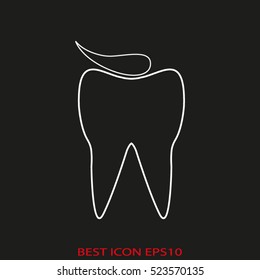 tooth, dentistry, nursing, vector icon, eps10