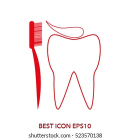 tooth, dentistry, nursing, vector icon, eps10