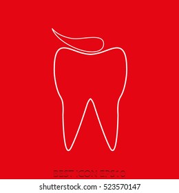 tooth, dentistry, nursing, vector icon, eps10