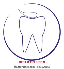 tooth, dentistry, nursing, vector icon, eps10