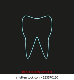 tooth, dentistry, nursing, vector icon, eps10