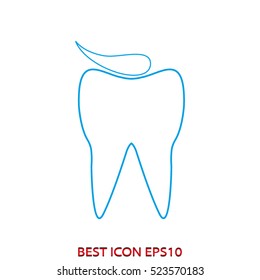 tooth, dentistry, nursing, vector icon, eps10