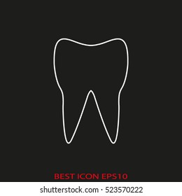 tooth, dentistry, nursing, vector icon, eps10
