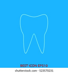 tooth, dentistry, nursing, vector icon, eps10