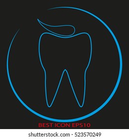 tooth, dentistry, nursing, vector icon, eps10
