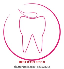 tooth, dentistry, nursing, vector icon, eps10