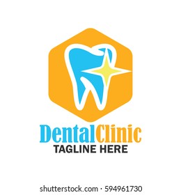 tooth for dentistry / stomatologist / dental clinic logo. flat vector illustration