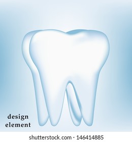 tooth design element. eps10 vector mesh illustration