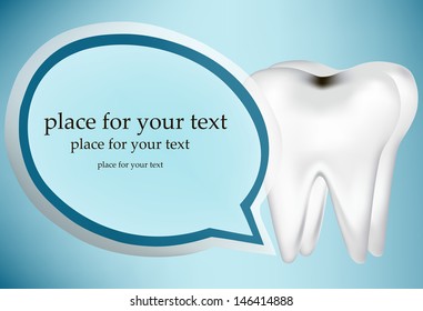 tooth design element. eps10 vector mesh illustration