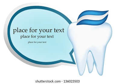 tooth design element. vector mesh illustration