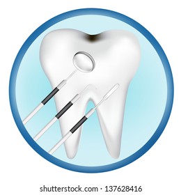 tooth design element. vector mesh illustration