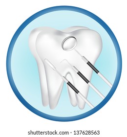 tooth design element. vector mesh illustration