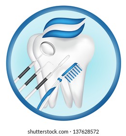 tooth design element. vector mesh illustration