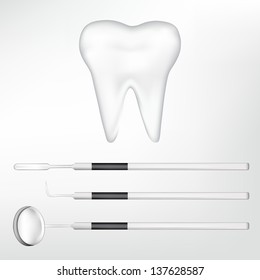 tooth design element. vector mesh illustration