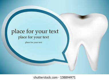 tooth design element. vector mesh illustration