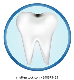 tooth design element. vector mesh illustration
