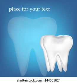 tooth design element. vector mesh illustration