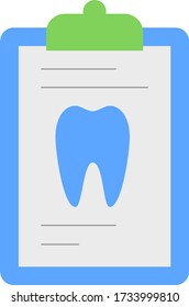 tooth document vector illustration design