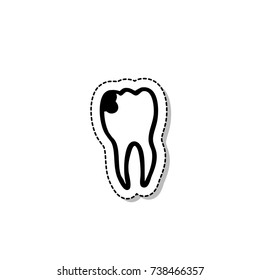 tooth doodle icon