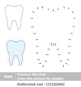 Tooth Dot Dot Educational Game Kids Stock Vector (Royalty Free ...