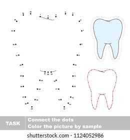 Tooth Dot Dot Educational Game Kids Stock Vector (Royalty Free ...