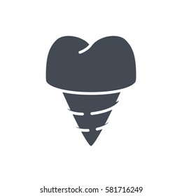 tooth drill silhouette icon