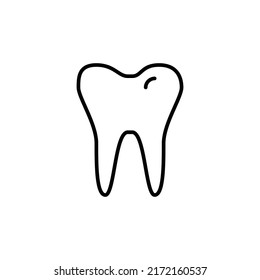 tooth editable stroke icon, Smart stroke icon