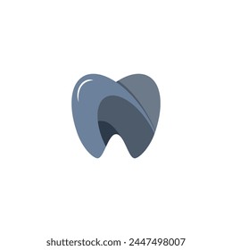 tooth elegant with initial M minimalist logo concept designs