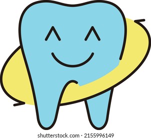 Iconos emojis dentales, vector de ilustración.